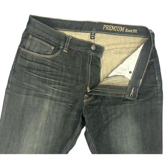 Gap Premium Boot Fit Straight Blue Denim Jeans Men's Size Dark Wash 34W x 30L - Picture 3 of 12